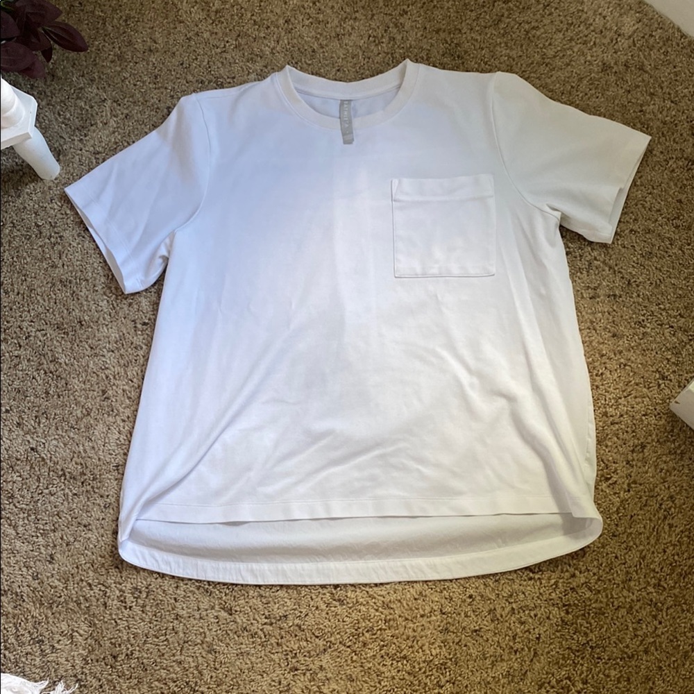 Athleta White Short Sleeve Tee